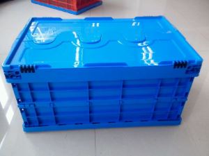 600*400*150mm সলিড টাইপ HDPE ছোট ভাঁজযোগ্য প্লাস্টিকের ক্রেট