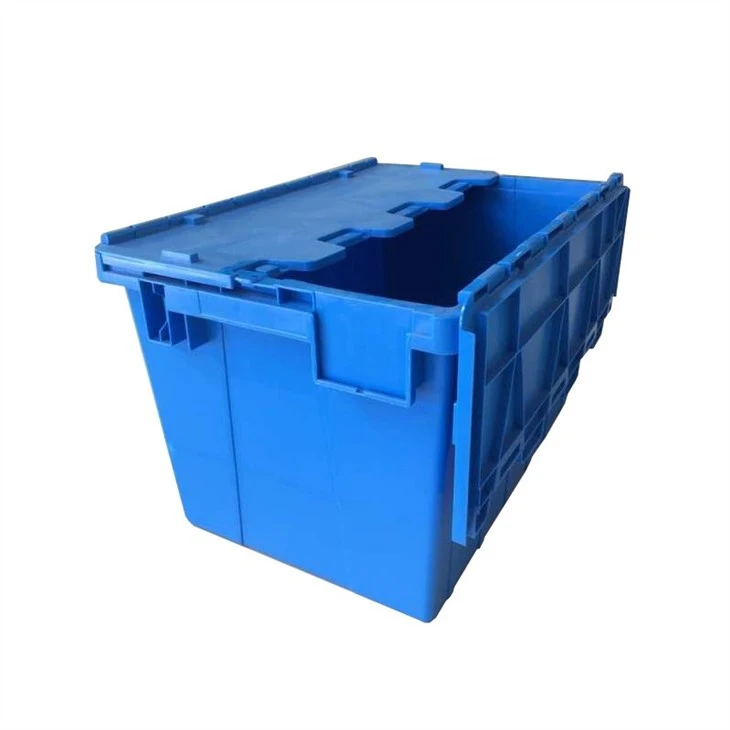Nestable Plastic Attached Lid Storage Containers